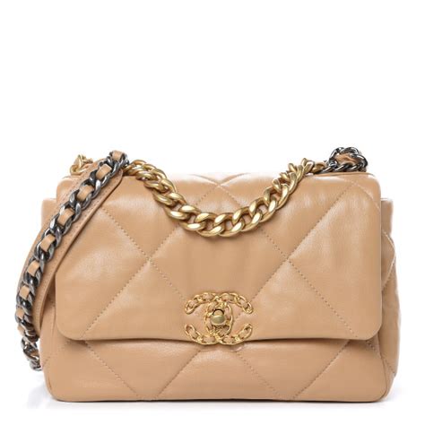 chanel flap 2021|chanel 19 dark beige.